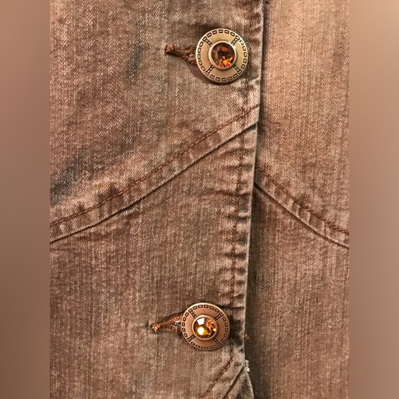 NWT Embellished Denim Jacket - Picture 3 of 5